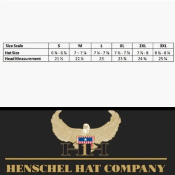 Vintage Henschel H1H American Leather Stark Hat size XL wide 7” long 8”